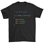 Eat Sleep Code Repeat T-Shirt - Funny Programmer Gift - Smart Foxes