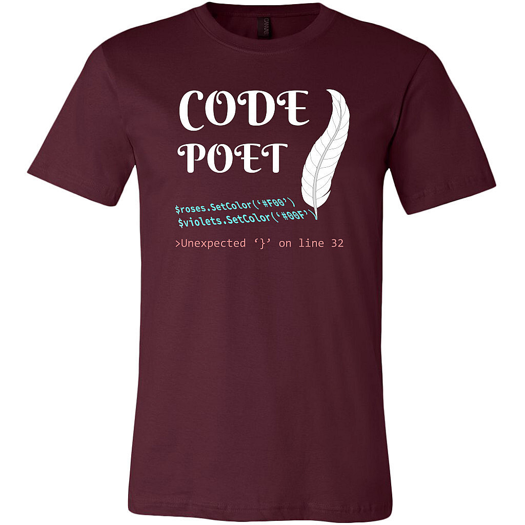 Funny Programmers Gift - Code Poet T-Shirt - Smart Foxes