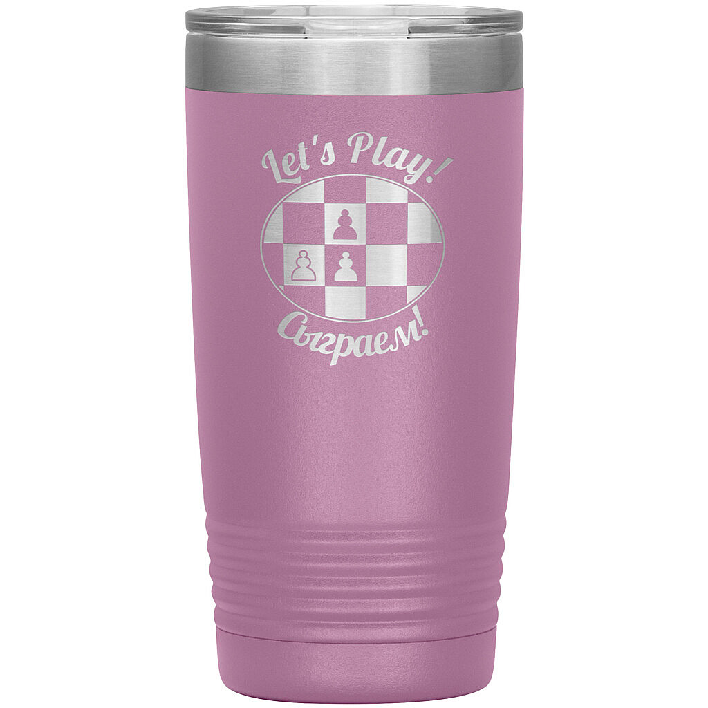 Queens Gambit Tumbler for chess players - Stainess Steel